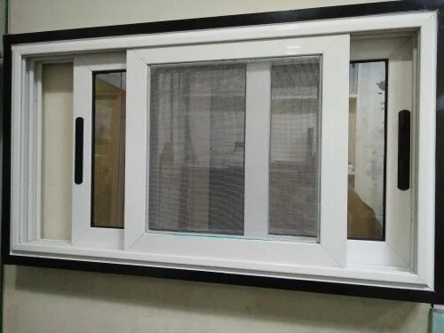 UPVC Sliding Window, Frame Color : White