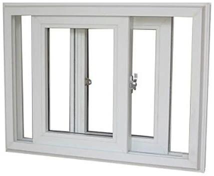 Saint Gobain UPVC Sliding Windows, Frame Color : White