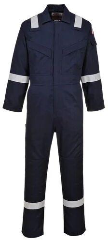 Blue Anti Static Coverall, Pattern : Plain