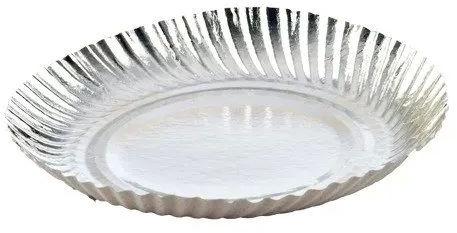 100 GSM Silver Paper Plate, For Event, Nasta, Party, Snacks, Feature : Disposable, Eco-Friendly