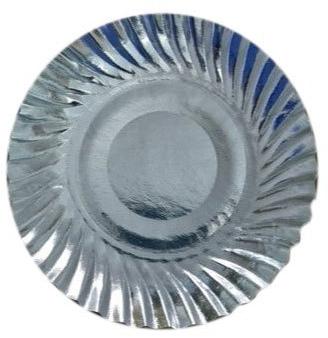 6 Inch Silver Paper Plate, For Event, Nasta, Party, Snacks, Feature : Disposable, Eco Friendly, Lightweight