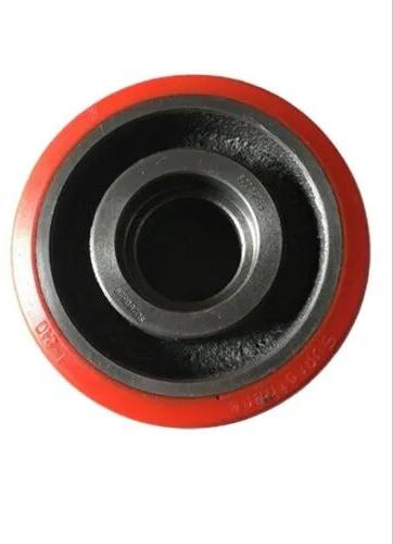 Orange PU Caster Wheel, Shape : Round