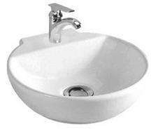 Round Ceramic Wash Basin, Color : White
