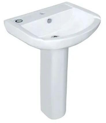 Ceramic Pedestal Wash Basin, Color : White