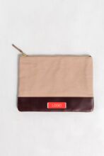 Own Canvas Travel Zipper Pouch, For Cosmetics Convenience