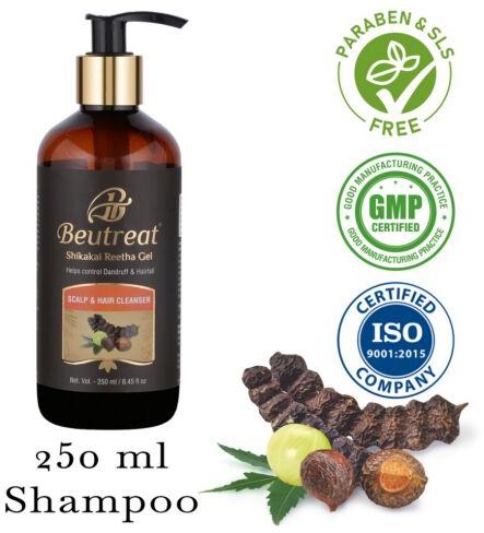 Gel Reetha Shikakai Beutreat Herbal Shampoo, For Scalp, Hair, Size : 250ml