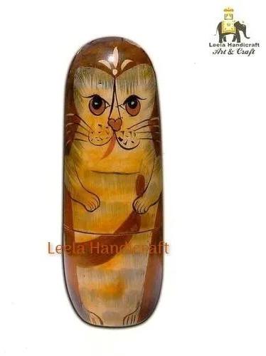 Wooden Cat Doll, Size : 6'' Inch