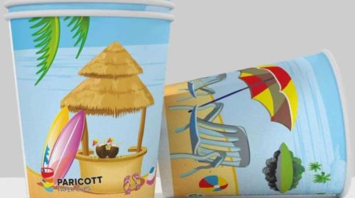 Plain 200ml Paper Cup, For Coffee, Cold Drinks, Tea, Feature : Color Coated, Custom Design, Disposable