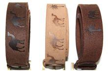 Aryan Exports Cow Hide Real Leather Embroidery Belt, Length : 117cm