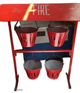 Mild Steel (MS) Fire Bucket Stand, Dimension : 3x2 Feet