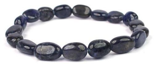 Iolite Oval Bead Bracelet