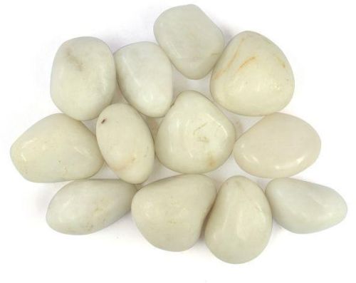 White Agate Tumble Stone, Weight:50 To 200 Grams