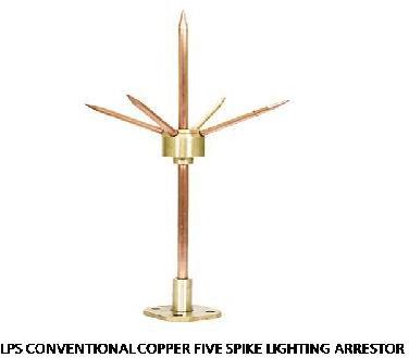 Copper Lightning Arrester, For Buildings, Factories, Size : Standard Size