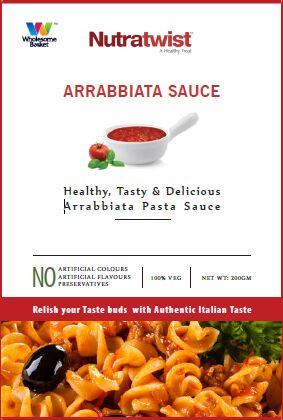 NutraTwist Pasta Sauces-araabiata, Packaging Type : 1kg In Aluminium Foil Bags