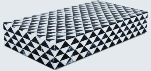 Printed Non Polished Wood Prism Decorative Box, Size : Multisize