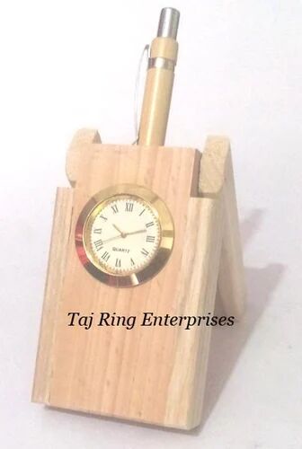 Table Clock Pen Stand