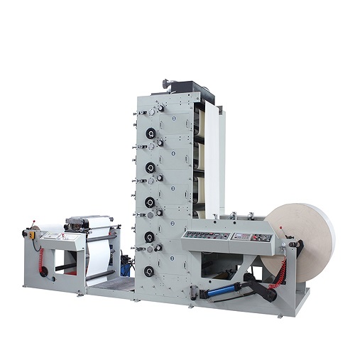 Grey 3-6kw Fully Automatic Roll Flexo Paper Printing Machine
