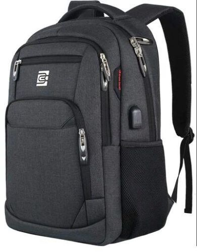 Polyester Laptop Backpack Bag, Color : Black