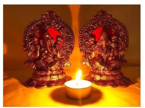 Brass Polished Ganesh Decorative Statue, For Temple