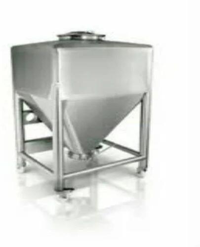Standard Stainless Steel Square Bin IPC Container, For Industrial