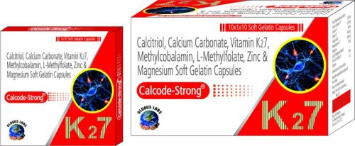 Calcium Carbonate Calcitriol Vitamin K2 7, Shelf Life : 24 Month