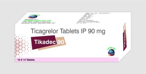 Ticagrelor 90mg Tablets, For Clinical, Hospital, Grade : Medicine Grade