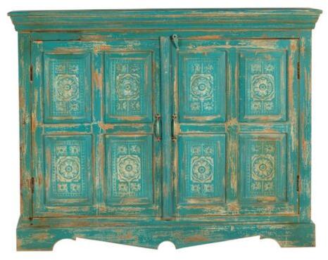 90x40x80cm 2 Door Mango Wood Cabinet