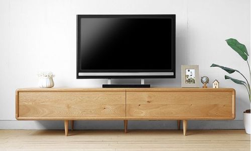 Brown Polished Cream Wooden TV Cabinet, Size : 78x40x110 Cm
