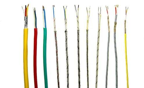 Teflon Fiber Glass Thermocouple Compensating Cable, Color : Standard