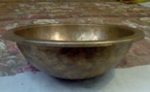 Polished Brass Basin Sink, Color : Rustic Golden