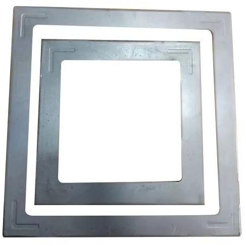 Square Mild Steel Grinding Machine Mirror Frame, Color : Gray