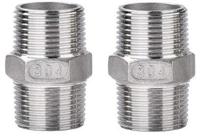 Stainless Steel Hex Nipple, Size : 15 NB To 100 NB