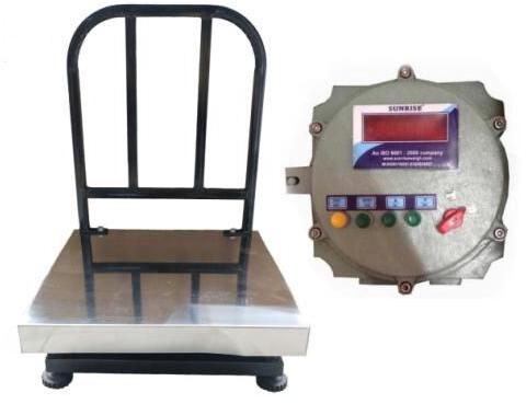 SS Platform Scale With Flame Proof Indicator 600 X 600 200 Kg