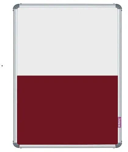 Rectangular Melamine Aluminium Combination Board, Color : White Red