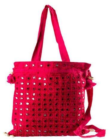 Hand Embroidered Bag, Color : Maroon