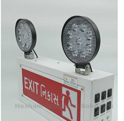 Hesham Emergency Exit Light, Shape : Square