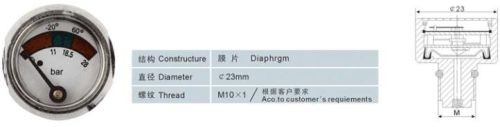 COPPER Diaphragm Gauge, Brand Name : JINQIANG
