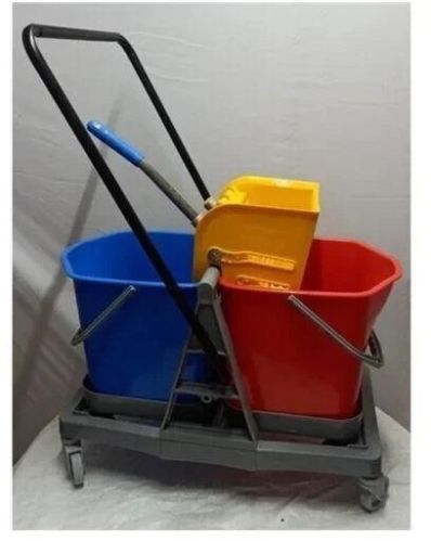 PLASTIC Double Bucket Wringer Trolley