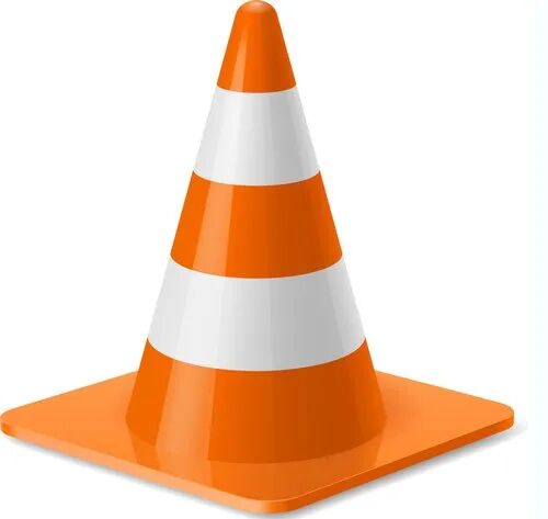 Plastic Traffic Cone, Color : Orange,  White