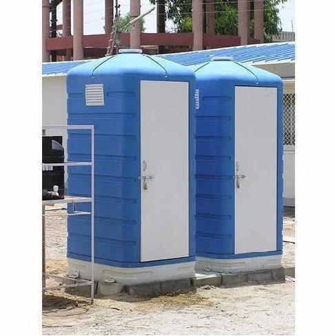 Dome Shaped Steel Sintex Portable Toilets, Color : Blue White