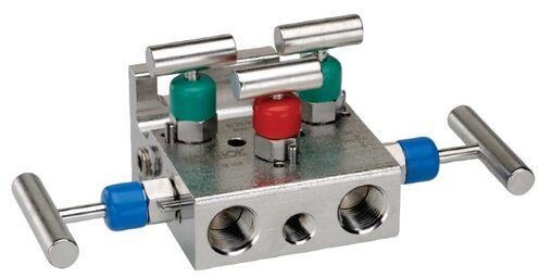 Deluxe Industrial SS Manifold Valves, Color : Silver, Green, Red