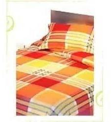 Checked Cotton Bed Linen, Color : Multicolor