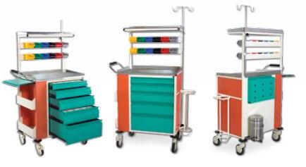 MODIFIED CRASH CART WITH MULTIPLE DRAWERS