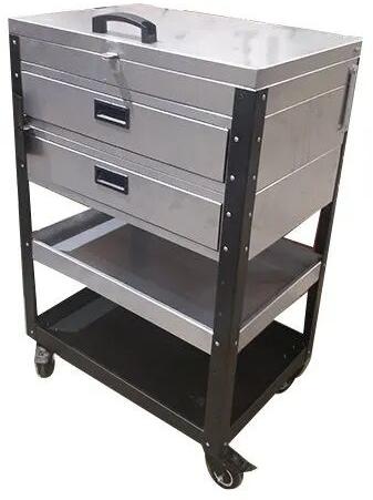 Mild Steel Drawer Tool Trolley, Color : Grey Yellow
