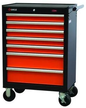 Mild Steel Tool Trolley, Color : Orange Black