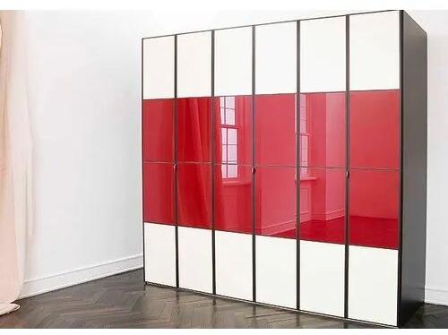 Ridhi Sidhi Plain Glossy Wardrobe Lacquered Glass, Features : Crack Resistant, Smooth Finish