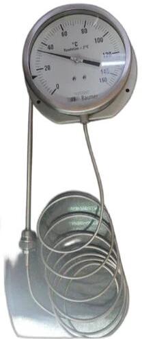 Stainless Steel Baumer Temperature Gauge, For Food, Pharmaceutical, Pulp Paper, Refinery., Display Type : Analog