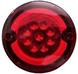 Red LED Round Tail Lamp With DRL, For Automotive, Commercial