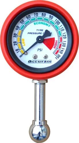 Steel Tyre Pressure Gauge, Connection : Bottom Connection