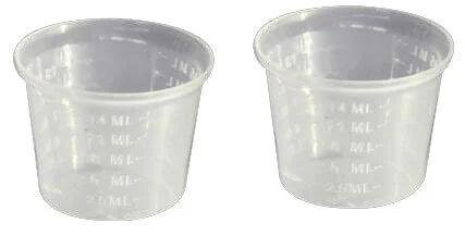 Round Polypropylene PP Measuring Cups, Color : Transparent